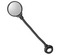 Bicycle mirror with flexible rod >Spy Flex<, black plastic, length ~190 mm, 3D adjustable convex 70 mm lens, card