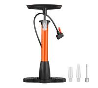 Bicycle Pump, Standing Air Pump 160PSI, Multifunctional Nozzle for Cycling Gear, Inflator for Footballs, Motorcycles, Mountain, Road Bikes, Inflatable Toys and Swimming Rings, 43cm
