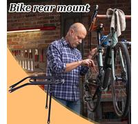 Bicycle Rear Seat Rack - 17.72x13.78x5.91 Inches Rear Bike Rack | Cycling Cargo Racks | Bike Carrier Pannier Racks | Removable Lightweight Bicycles Seat Storage for Outdoor Travel Road Riding Beach A