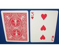 Bicycle Red Back Playing Card Force Deck (corazones, 3)