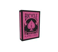Bicycle Reverse - Juego de cartas (rosa y negro) - Baraja premium USPCC con parte trasera invertida negra para magos, cardistas y coleccionistas