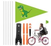 Bicycle Safety Flags - Bicycle Trailer Safety Flags, Secure Kid Ride