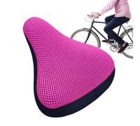 Bicycle Seat Cushion - Soft Elastic Anti-Slip Bike Seat Cover | Comfortable Breathable Foam Saddle Pad For Mountain & Road Bikes | Universal Fit Exercise Cycle Accessory For Men & Women