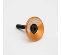 Bicycle Top Cap, CNC 6061-T6 Aluminum Alloy, Ultra-Light 5.8g with Bolt, Anodized Finish for MTB Road Bike Folding E-Bike for Surron for Light-Bee (Orange)