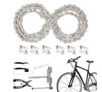 Bicycles Chain, Bike Mechanic Repair Kit, 4.33X1.97X7.09 Inches Heavy Duty Quick Link, Compact Replacement Chain, Rust Resistant Cycling Gear for Mountain, Road, Cruiser, Kids, Adults