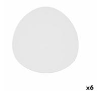 Bidasoa Bandeja de Aperitivos Fosil Blanco Cerámica Alúmina 25,2 x 24,8 x 1,2 cm (6 Unidades)