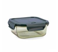 Bidasoa Fiambrera Hermética Infinity Cuadrada 1,1 L Amarillo Vidrio (12 Unidades)