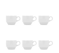 Bidasoa Glacial Set 6 Tazas Café Porc 18cl 18cl Porcelana Apto Microondas Apto Frigorífico Apilable