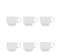 Bidasoa Glacial Set 6 Tazas Expresso Porc 10cl 10cl Porcelana Apto Microondas Apto Frigorífico Apilable