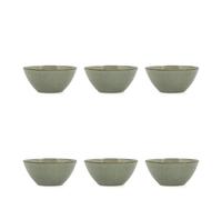 Bidasoa Ikonic Set 6 Bol Irreg 15,8x15x 7cm Verde Ikoni 6 Piezas - 15,8x15x7cm Gres Apto Microondas Borde Fino