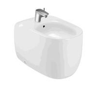 Bidet de suelo con juegos de fijación de 58 cm fabricado en porcelana de color blanco Beyond Roca - Sin tapa