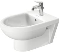 Bidé de pared Duravit No.1, con rebosadero, 1 agujero de grifo, 370x540 mm, b...