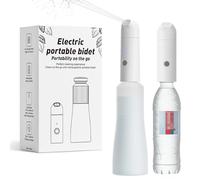 Bidé de viaje portátil, pulverizador eléctrico de 350 ml, IPX7 impermeable y recargable, mini spray de agua para inodoro para limpieza de higiene personal, cuidado postnatal, tratamiento perineal y