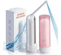 Bidé eléctrico de alta presión con pulverizador de agua portátil recargable por USB-C, bidé de viaje portátil para hombres y mujeres, higiene personal y cuidado posparto (rosa, 180 ml)