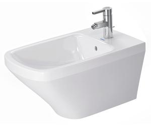 Bidé mural DuraStyle 62cm de Duravit con rebosadero, con banco de grifería, 1 agujero de grifería, 2286150000, Color: Blanco