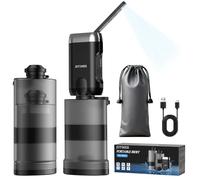 Bidé Portátil Eléctrico - Set 2 en 1 (640ml) con Boquilla 180°, Recargable USB, Impermeable IPX6 - Bidé de Viaje para Higiene Íntima, Postparto, Camping y Cuidado Perineal - Negro