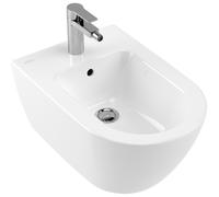 Bidé Subway 2.0 de Villeroy & Boch, suspendido, 1 orificio de grifería, con rebosadero, 375x565mm, 54000001, Color: Blanco