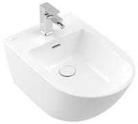 Bidé Subway 3.0 de Villeroy & Boch, ovalado, suspendido, 1 orificio de grifería, con rebosadero, 560x375x270mm, 447000RW, Color: Blanco Piedra CerámicaPlus