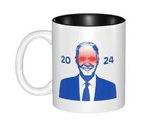 Biden 2024 - Taza de cerámica Biden de 350 ml, divertida decoración de cocina, taza de viaje, tazas de café para hombres y mujeres, té y agua potable