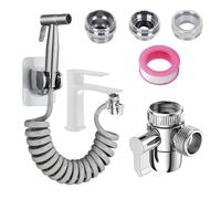 Bidet Edelstahl Handbrause Set, Bad Bidet für das WC, Edelstahldusche und Baby-Stoffwindelsprü-Kit,Duschkopf Windel Dusche Tierbad Wasserspar Wand Waschen