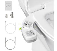 Bidet para WC, Potuem Accesorio No Eléctrico para Bidé con Boquillas Dobles Retráctiles, Presión de Agua Ajustable, Agua Fría y Caliente Bidet Attachment