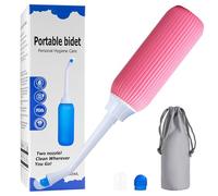 Bidet Portátil, Limpieza Higiénica 500ML Botella de Bidé de Viaje para el Cuidado Personal, Botella Peri de Gran Capacidad, Botella Perineal Postparto para Ducha íntima y Glúteos,Rosado