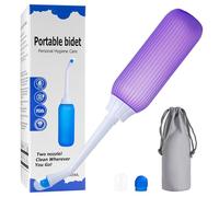 Bidet Portatil para Postparto,Bidé de Viaje Portátil con 2 Boquillas + Tubo Escalable,Botella Peri para Ducha íntima y Ducha de Glúteos,Botella Perineal,Bidé de Mano para Personal,Púrpura