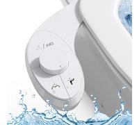 Bidet Portatil para WC,Bidet para WC No Eléctrico Ultrafino y Bidet para Doble Boquilla Retráctiles Autolimpiables,Ajustable de Agua Bidé Accesorio para Inodoro