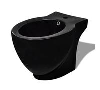 Bidet Standbidet Bodenstehend - Bidé cerámico, color negro | Montaje en suelo, cerámica, negro, sin grifos, para baño, refrescamiento rápido, duradero