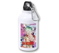 BIDON 400ML METALICO manga dr stone temporada cuatro personajes ciencia para viaje y deporte