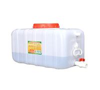 Bidon agua Almacenamiento De Agua De Plástico Cubo 50L/60L/90L Cubo De Plástico Del Hogar De Calidad Alimentaria Con Una Tapa De Depósito Exterior DROP Líder Recipiente Rectangular Durable A(Size:60L)