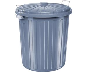 Bidón con tapa para residuos polipropileno, gris