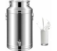 Bidón de Acero Inoxidable con Grifo y Tapa Hermética 15L-35L, 20L, 20L | Apta para alimentos, cierre de triple sello y transporte sin fugas