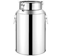 BidóN de Acero Inoxidable para Leche de 5l/7l/9l/14l-58l - Cubo de Acero Apto para Uso Alimentario, Recipiente Multiusos para Agua, Vino, Aceite, Té y Cocina(7L)