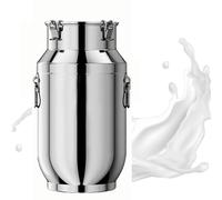 Bidón De Acero Inoxidable Para Transporte De Leche Con Lechera De Acero Inoxidable Con Tapa Cubo Para Vino/recipiente Para Lácteos/bidón De Leche/jarra Con Tapa Sell DD,capacity-25L