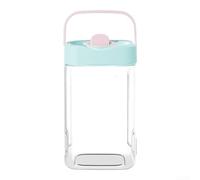 Bidón de agua con grifo de 2500/3500 ml, recipiente transparente de polietileno con botón de presión y asa, fácil limpieza gracias a su amplia apertura, perfecto para camping, senderismo (2500 ml azul