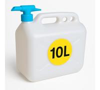 Bidón de Agua con Grifo y Tapón | Depósito Agua Potable Apto Uso Alimentario | Garrafa Plástico HPDE Resistente | Ideal para Camping, Camper, Furgoneta y Casa (10 litros)