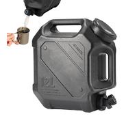Bidón De Agua para Camping, 12L Recipiente De Agua con Grifo, Reutilizable Contenedor De Aguas para Camping, Depósito De Aguas para Cocina con Asa para Exteriores, Senderismo, Automóvil (Negro)