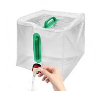 Bidón de agua para camping, 20 litros, a prueba de fugas, portátil, con | Depósito de agua plegable para exteriores, senderismo, caravanas, suministros de emergencia, casa y patio