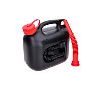 Hünersdorff Bidón para carburante PREMIUM (UN) 5 L Negro, homologación UN, PEAD, accesorios rojos