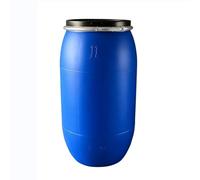 Bidón de Plástico HDPE Azul, con Junta de Sellado Hermética; Barril de Transporte con Tapa de Anillo de Cierre, ideal para el Almacenamiento de Agua, Líquidos, Productos Químicos(160L)