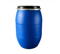 Bidón de Plástico HDPE Azul, con Junta de Sellado Hermética; Barril de Transporte con Tapa de Anillo de Cierre, ideal para el Almacenamiento de Agua, Líquidos, Productos Químicos(120L)