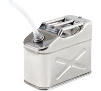 FALCON Bidón de seguridad con tapón de rosca y tubo de descarga, acero inoxidable, capacidad 10 l