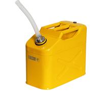 FALCON Bidón de seguridad con tapón de rosca y tubo de descarga, chapa de acero, capacidad 10 l