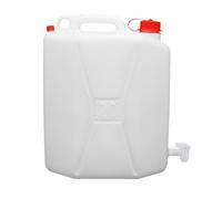 Bidón - garrafa de plástico alimentario de 20 litros con grifo, ideal para almacenar líquidos, fabricado en plástico duradero y seguro.