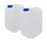 Bidón Garrafa Plástico 20 litros apilable. Apta para uso alimentario. Homologación para transporte ADR. (2 Unidades).