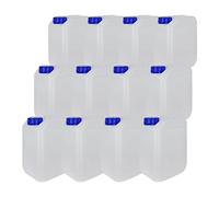 Bidón Garrafa Plástico 5 litros apilable. Apta para uso alimentario. Homologación para transporte. (12 Unidades).