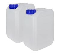 Bidón Garrafa Plástico 5 litros apilable. Apta para uso alimentario. Homologación para transporte. (2 Unidades).