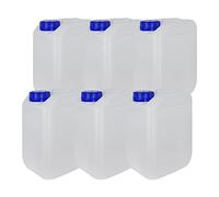 Bidón Garrafa Plástico 5 litros apilable. Apta para uso alimentario. Homologación para transporte. (6 Unidades).