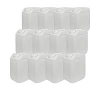 Bidón Garrafa Plástico 5 litros Blanco apilable. Apta para uso alimentario. Homologación para transporte. (12 Unidades).